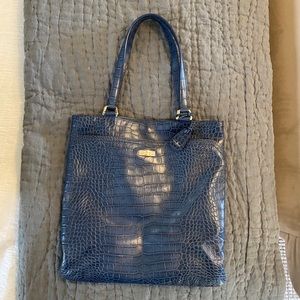 COLE HAAN blue leather shoulder bag